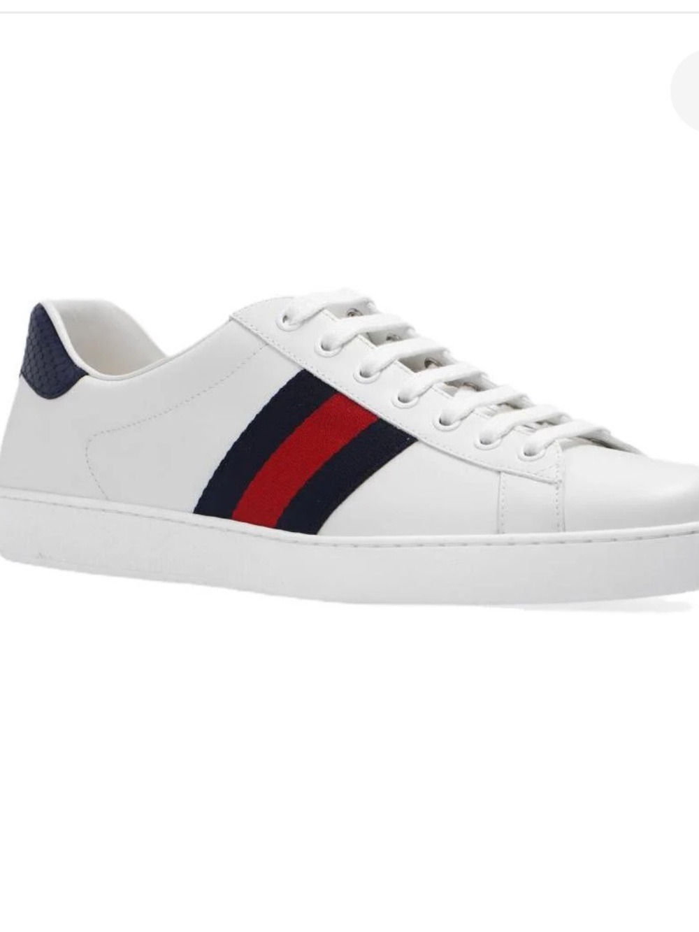 Gucci Ace Leather 'White Blue' sneaker